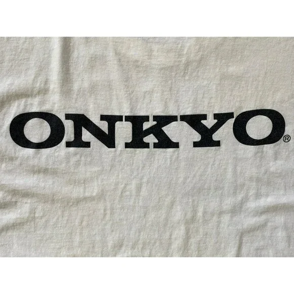 Vintage JERZEES Gibson Guitar ONKYO Stereo T shirt Mens M L 1990s Y2K RARE! - Picture 8 of 9